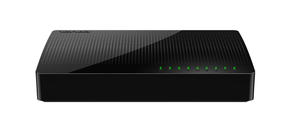 SWITCH GIGABIT DE 8 PUERTOS | INTERFAZ:10/100/1000 BASE-T (AUTO MDI/MDIX) X 8 | CAPACIDAD 16 GBPS | CARCASA PLASTICA | PERMITE ACCESO A CÁMARAS IP | MARCA TENDA