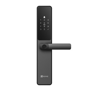 CERRADURA INTELIGENTE | TIMBRE INCORPORADO | CILINDRO DE CERRADURA 5085 / 6068 | METODOS DE DESBLOQUEO: HUELLA, CONTRASEÑA, CARTA DE PROXIMIDAD, LLAVE MECANICA, BLUETOOTH (APP EZVIZ), CODIGO TEMPORAL | SEÑAL DE BATERÍA BAJA | MODO DE SEGURIDAD PARA NIÑOS | INTERFAZ: USB TIPO C | CUERPO DE ALUMINIO | IP65 (PANEL FRONTAL) | COMPATIBLE CON ALEXA Y GOOGLE ASSISTANT | INCLUYE LLAVE MECANICA X 2 Y TARJETA DE PROXIMDAD X 2 | MARCA EZVIZ