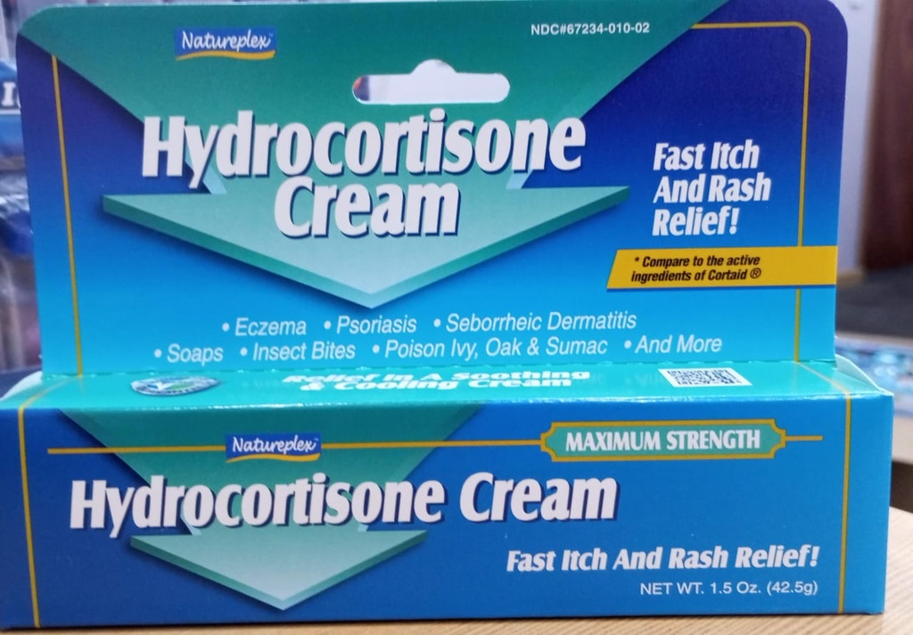 NATUREPLEX'S CREMA HIDROCORTISONA ECZEMAS PSORIASIS NET WT. 1.5 Oz 42.5G