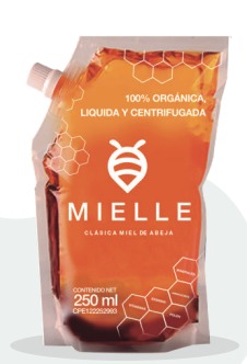 MIEL DE ABEJA, CON JENGIBRE, BOLSA  250 ML. MARCA MIELLE
