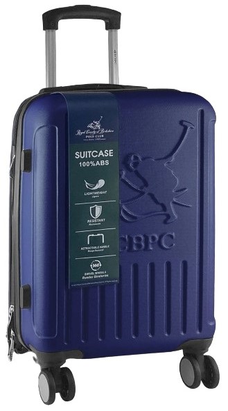 MALETA VIAJERA GRANDE//28 PULGADAS//CAPACIDAD 40 KG//CORREAS ELASTICAS//CERRADURA DE 3 DIGITOS (TSA LOCK)//RUEDAS ROTATIVAS 360º//MATERIAL ABS//COLOR AZUL OSCURO//MARCA ROYAL COUNTY OF BERKSHIRE POLO CLUB