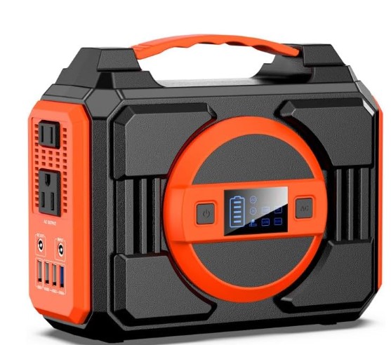 BANCO DE ENERGÍA PORTÁTIL DE 300 W (PICO DE 600 W), 2 SALIDAS DE CA DE 110 V, 7 TOMACORRIENTE, 3 PUERTO USB (5/V3.1 A MAXIMO), BATERÍA DE LITIO DE 60000 MAH, MODELO HP200L, MARCA APOWKING