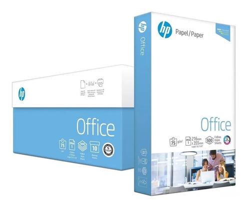 BULTO DE PAPEL TAMAÑO OFICIO 500 HOJAS PAPEL BLANCO MARCA HP, 10 RESMAS POR BULTO