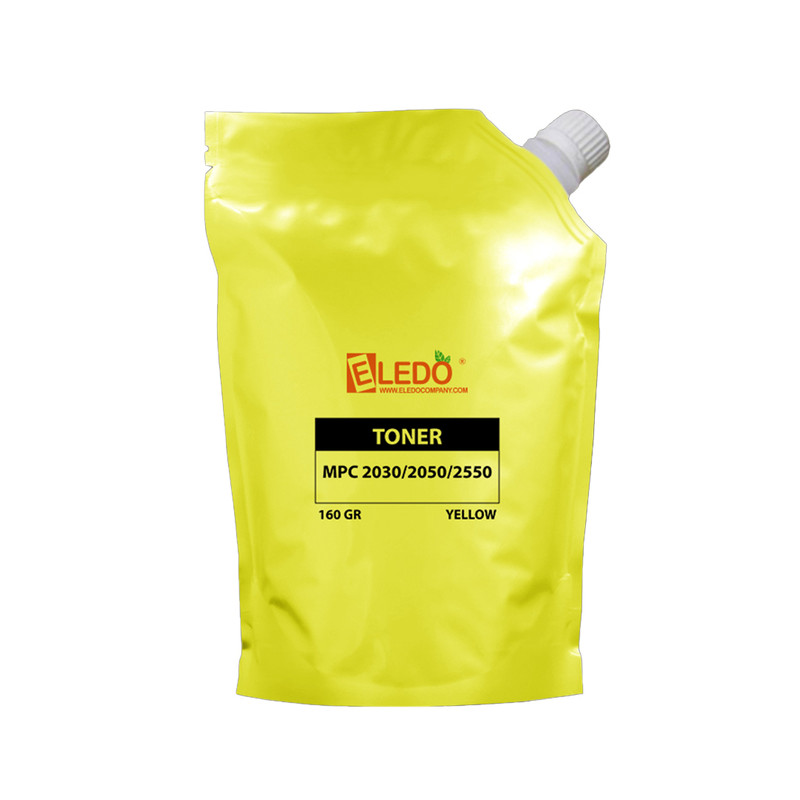 TONER DE RECARGA MPC2030/2550/2050/PARA RICOH CAPACIDAD 160GR COLOR YELLOW MARCA ELEDO