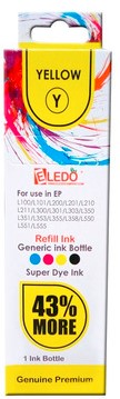 TINTA L100/L101/L200/L201/L210/L211/L300/L301/L303/L350/L351/L353/L355/L358/L550/L551/L555 YELLOW CAPACIDAD 100ML MARCA ELEDO