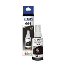 TINTA EPSON 664  70ML // COLOR NEGRO // COMPATIBLE CON L110, L120, L220, L350, L365, L375, L380, L395, L455, L495, L555, L575, L655, L1300