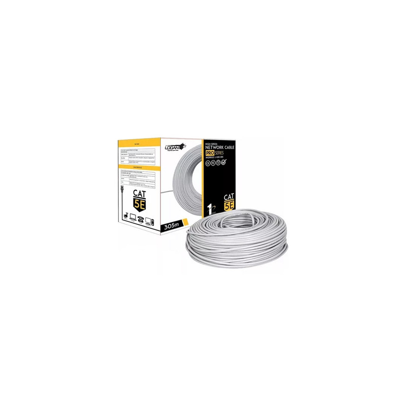 BOBINA DE CABLE UTP CATEGORIA 5E (305 METROS) MARCA LAN CABLE