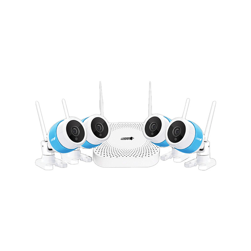 NVR INALÁMBRICO 4 CANALES / 4 CAMARAS 720P SALIDA HDMI, VGA Y 8 CAMARAS BULLET 720P, FORMATO WIRELESS IP, PROTECCION IP66 / CAPACIDAD DE DISCO DURO HASTA 4TB // MARCA LOGAN