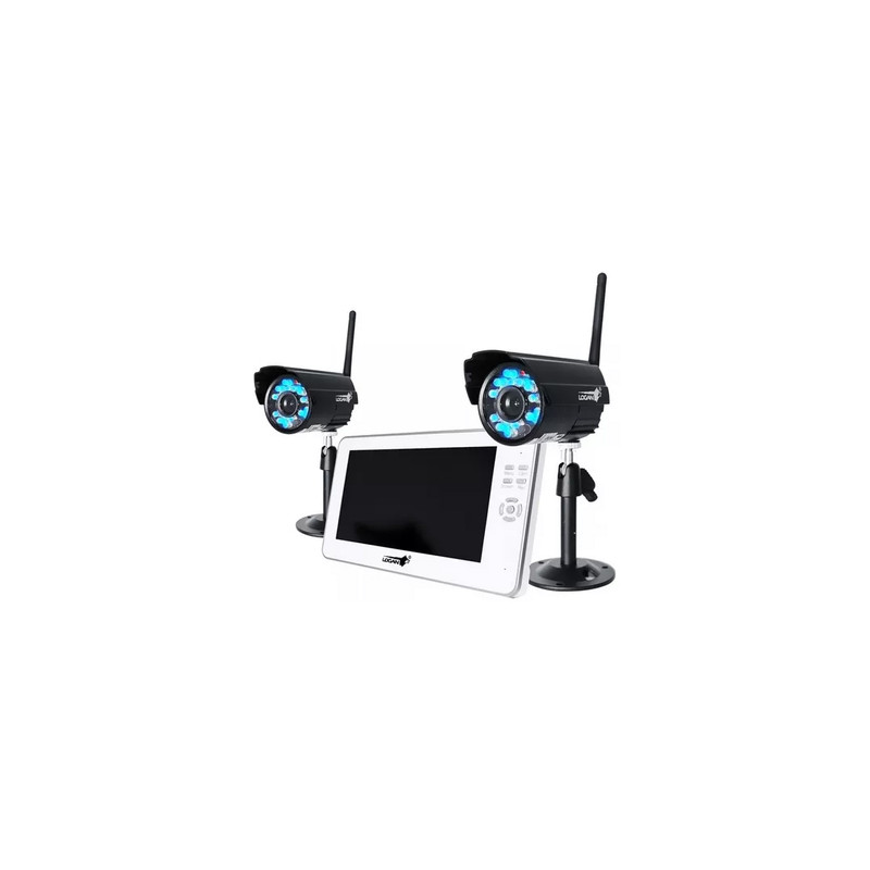 7" WIRELESS MONITOR CON 2 CAMARAS IP RESOLUCION 420TVL/ MARCA LOGAN