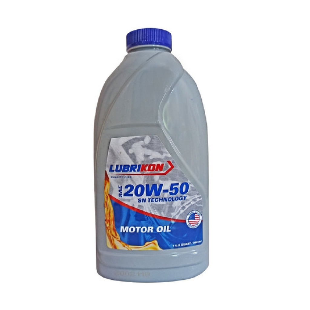 ACEITE MINERAL 20W50 LITROS MARCA LUBRIKON