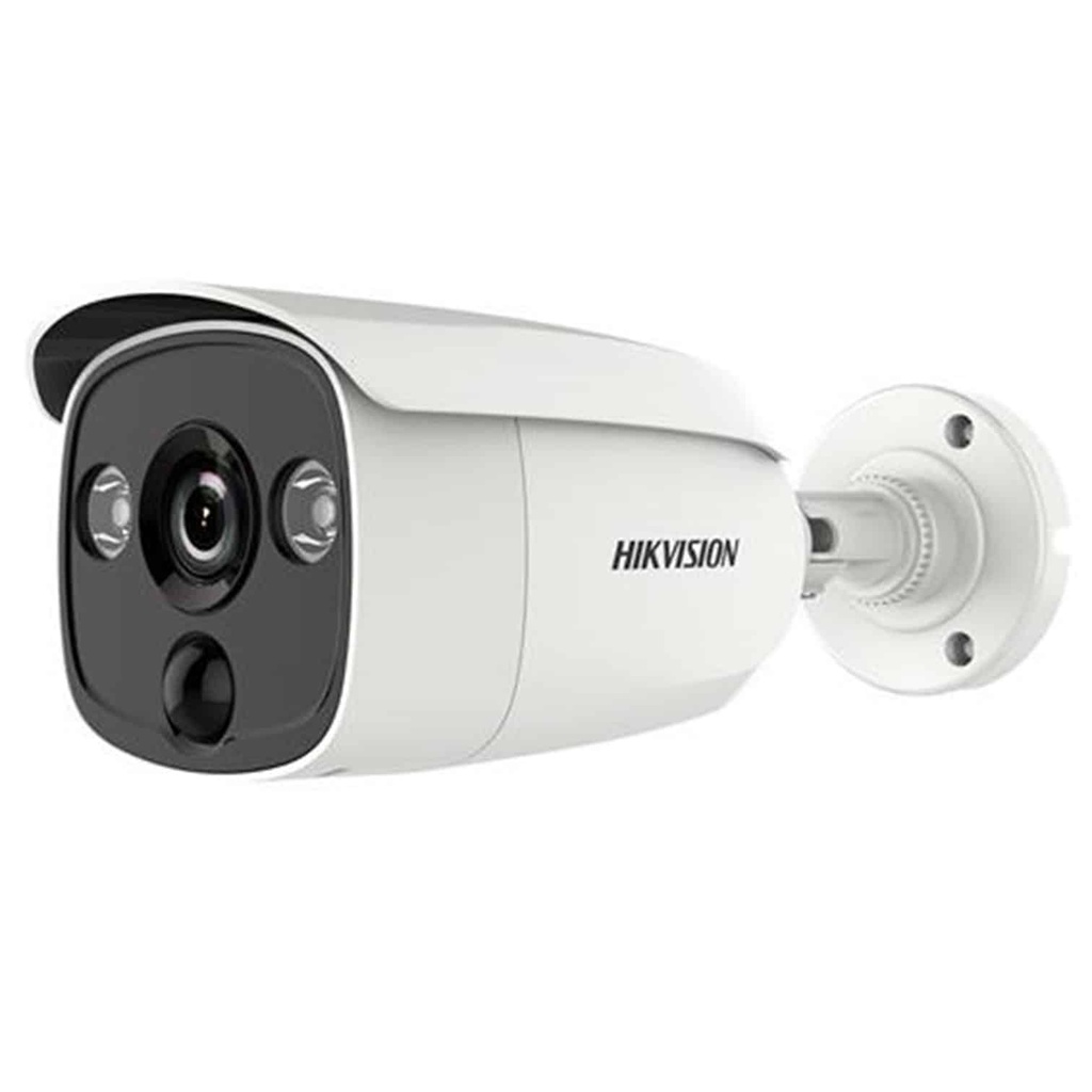 CÁMARA BULLET 5MPX // LENTE 2,8 MM // DETECCIÓN PIR Y VISUAL
ALARMA // RANGO PIR DE HASTA 11 M // SMART IR Y EXIR 2.0 PARA LA NOCHE
VISIÓN HASTA 20M // IP67 CARCASA RESISTENTE A LA INTEMPERIE // TECNOLOGÍA TVI
// CARCASA INDUSTRIAL DE PLÁSTICO Y METAL, MARCA HIKVISION