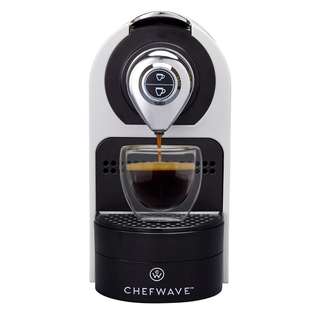 MAQUINA DE ESPRESSO / COMPATIBLE CON CAPSULAS NESPRESSO /COLOR BLANCO / INCLUYE SUJETA CAPSULAS / MARCA CHEFWAVE