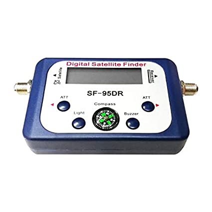 MEDIDOR DIGITAL DE SEÑAL DE SATELITE  MODELO SF-95DR// TAMAÑO COMPACTO /
CON TONOS DE AUDIO INDICADOR DE SEÑAL OPTIMA / CON
PANTALLA LCD Y LUZ DE FONDO DE PANTALLA / CONECTORES
ANTIOXIDANTES / MARCA AGPTEK