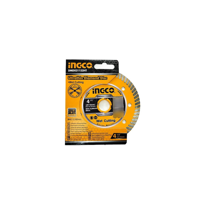 DISCO DIAMANTADO (HUMEDO) 4 1/2"// MARCA INGCO