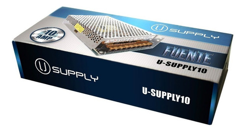 FUENTE DE PODER 12 VOLTIOS 10 AMPERIOS PARA CCTV-CINTAS LED 7 CANALES MARCA U SUPPLY