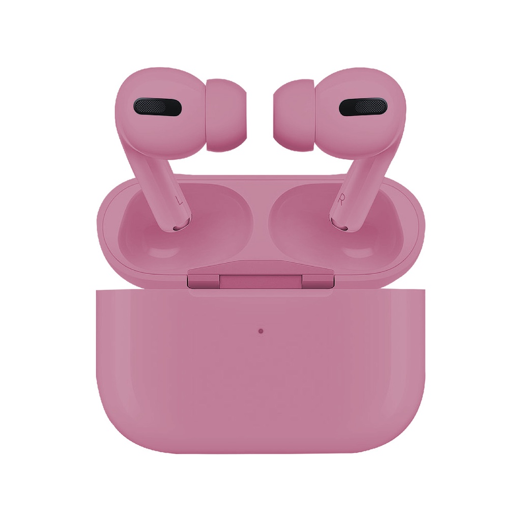 AUDIFONO, COLOR ROSADO, AIRPODS PRO MACAROON, BLUETOOTH BT 5.0 DISTANCIA 10-20 METROS, TIEMPO DE CARGA UNOS 40 MINUTOS, BATERIA EN CADA AURICULAR 45 MAH, ESTUCHE DE CARGA 300 MAH.