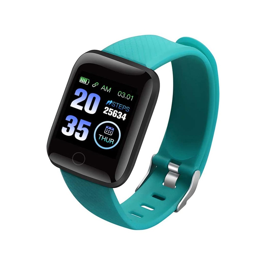 BRAZALETE SMARTWATCH MODELO 116 PLUS COLOR VERDE / BLUETOOTH /
MONITOREO DE SUEÑO, PERDIDA DE CALORIAS, PRESION DE
SANGRE, LLAMADAS Y MENSAJES / PANTALLA TACTIL / MATERIAL
SUAVE DE GRAN CALIDAD / BATERIA DE LARGA DURACION