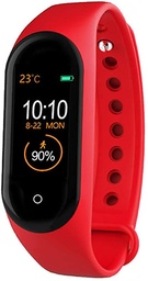 [CSMRTW-M4RD] BRAZALETE SMARTWATCH MODELO M4 / BATERIA 80mAH / BLUETOOTH / COLOR ROJO / PANTALLA A COLOR CON 1 BOTON DE CONTROL / MATERIAL SUAVE DE GRAN CALIDAD