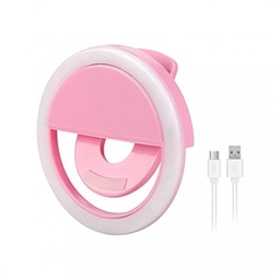 [CRK12-PK] ARO DE LUZ// 36 LED //3W// RECARGABLE COLOR ROSA