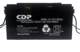 [CSLB1265] BATERIA 12V 65AH HECHA DE PLASTICO RETARDANTE DE LLAMA, MARCA CDP