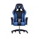 [OFCHGMBKBLUE] SILLA JUGADOR 920 / SOPORTE LUMBAR, SOPORTE PARA EL CUELLO, BRAZOS ACOLCHADOS PARA MAYOR COMODIDAD, BASE CROMADA, ELEVACIÓN NEUMÁTICA, INCLINACIÓN AJUSTABLE. COLOR AZUL Y NEGRO MARCA ELEDO// INCLUYE ALMOHADILLA