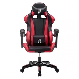 [OFCHGMRDBK] SILLA JUGADOR 920// SOPORTE LUMBAR, SOPORTE PARA EL CUELLO, BRAZOS ACOLCHADOS PARA MAYOR COMODIDAD, BASE CROMADA, LEVANTAMIENTO NEUMÁTICO, INCLINACIÓN AJUSTABLE. COLOR ROJO Y NEGRO, MARCA ELEDO// INCLUYE ALMOHADILLA