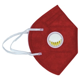 [CMASKFKN95RD] MASCARILLA KN95 CON VALVULA// COLOR ROJO