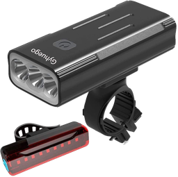 [CBIKELIGHTGYHU] LUZ DE BICICLETA USB RECARGABLE, 4000 LÚMENES LUCES DELANTERAS Y TRASERAS, LUCES DELANTERAS Y TRASERAS LED BRILLANTES CON FUNCIÓN DE BANCO DE ENERGÍA, LINTERNA DE SEGURIDAD PARA CICLISMO EN CARRETERA / MARCA GYHUEGO