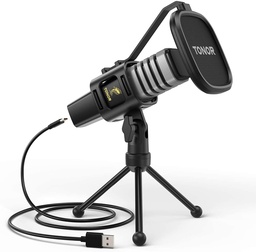 [CMICROBUNDLETONOR] MICROFONO USB, INCLUYE TRIPODE DE SOPORTE, MICROFONO SUPRESOR DE RUIDO, CON FILTRO POP, RESPUESTA DE FRECUENCIA 50 HZ-20 KHZ, MARCA TONOR, MODELO TC30
