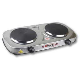 [CBCE2P20WST-ZI] COCINA ELECTRICA DE ACERO INOXIDABLE // 2 HORNILLAS TIPO PLATO// 110V 60Hz 2000W MARCA BROS Technology