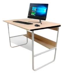 [COFFIDESK1207073BEIGE] ESCRITORIO DE OFICINA 2604 / MEDIDA 120X70X73CM / CON TABLA SOPORTE INFERIOR / MATERIAL MDF 5 CAPAS Y ACERO RESISTENTE / MODERNO Y ESTABLE / ESQUINAS REDONDEADAS / ALMOHADILLAS ANTIDESLIZANTES EN LAS BASES EN FORMA DE U / MODELO M3 / COLOR BEIGE