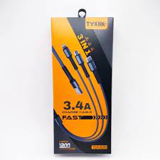 [CGCB0359] CABLE USB TOXIIK TOK-3508 TRES PUNTAS