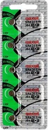 [BATX5SR621SW] BATERIAS ALCALINAS SR621SW LIBRE DE MERCURIO / BLISTER DE 5 / MARCA MAXELL