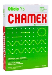[CHAMEXOFICRES] RESMA DE PAPEL TAMAÑO OFICIO 500 HOJAS PAPEL BLANCO MARCA CHAMEX
