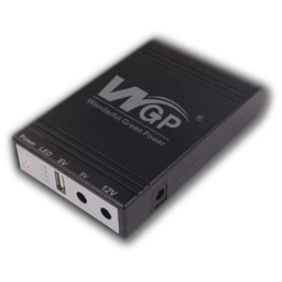 [CUPS01] MINI UPS / ENTRADA12V / SALIDA 5V - 9V - 12V / 10.400 mAh / 38.49 WH / MARCA WGP