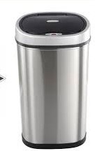 [CK9915PLTD] PAPELERA INTELIGENTE RECARGABLE CON SENSOR INFRARROJO // ALTURA DEL SENSOR AJUSTABLE ENTRE 22 CM A 42 CM // TIEMPO DE APERTURA Y CLAUSURA DE 5 SEGUNDOS // RESISTENTE AL AGUA // CAPACIDAD DE 9L // TAMAÑO 34,5 CM X 23 CM // PESO 3KG // COLOR PLATEADO // MARCA CCKO // 30 DIAS POR DEFECTO DE FABRICA