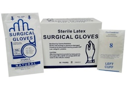 [CGLATEX004PAR] GUANTES QUIRURGICOS DE LATEX// TAMAÑO 8 / PRE-POWDERED/  PAR