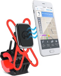 [HYPBKM-1] SOPORTE MAGNETICO UNIVERSAL PARA BICICLETA / ARNES WEB DE SILICONA / ROTULA DE 360 GRADOS / AGARRADERO DE MANUBRIOS UNIVERSAL / VISTA DE RETRATO PAISAJE / INSTALACION RAPIDA / MARCA HYPERGEAR