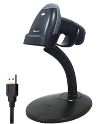 [GDAHEADSTAND] ESCANNER DE CÓDIGOS DE BARRA ALÁMBRICO CON BASE / INCLUYE STAND / USB 2.0 / COMPATIBLE CON WINDOWS, MAC Y LINUX / VELOCIDAD DE 300 SCANEOS/SEG / MARCA GDAHEAD