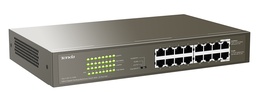 [TEG1116P-16-150W] CONMUTADOR DE ESCRITORIO DE 16 PUERTOS POE 10/100/1000 MBPS / CONMUTADOR NO ADMINISTRADO / CAPACIDAD DE CONMUTACIÓN: 32 GBPS / TASA DE REENVÍO DE PAQUETES: 23,6 MBPS / BÚFER 2 MB / PRESUPUESTO POE: 135 W (PUERTO ÚNICO: AF: 15,4 W, AT: 30 W) / CAJA DE ACERO RACKEABLE CON LEDS / PROTECCIÓN DE ILUMINACIÓN 6KV / FUNCIÓN VLAN DE UNA TECLA / MARCA TENDA / MODELO TEG1116P-16-150W