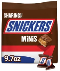 [SNICKERS274GR] MINI CHOCOLATES | MINI BARRAS DE CHOCOLATE SNICKERS | 274 GR