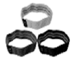 [K6-67957] SET DE BANDAS ELÁSTICAS DE TELA ANTIDESLIZANTE. LIGHT: 7-14 KG, MEDIUM: 11-18 KG, HEAVY: 18-27 KG. MARCA K6