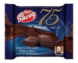 [CARREDARK100G] CHOCOLATE CARRE OSCURO / 75 ANIVERSARIO / 100 G /  MARCA SAVOY