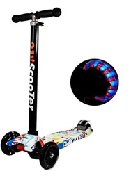 [SCOOTERBY] SCOOTER// RUEDAS DE SILICON// LUCES Y MELODIAS// BARRA DE DIRECCION DE ALUMINIO//SOPORTA 36 KG// DISEÑO UNICO// UTILIZA BATERIA DOBLE AA (NO INCLUIDAS)