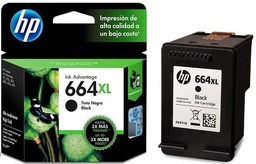 [F6V31AL] CARTUCHO DE TINTA 664XL NEGRO | RENDIMIENTO : 480 PAGINAS | COMPATIBLE HP DESKJET 4535, 4675, 3835, 1115, 2135, 3635, 2675, 3775, 3785, 3787, 3789 IMPRESORAS | MARCA HP | MODELO F6V31AL