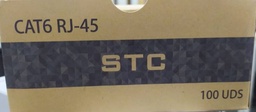[ACC-CON-RJ45CAJA] CONECTOR RJ45 CAT6E PARA CABLES DE RED CAJA DE 100 UNIDADES. MARCA STC