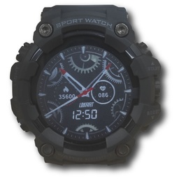 [L-ATTBLACK] SMARTWATCH DEPORTIVO | PANTALLA LCD 1.28” | FUNCIONES PARA ACTIVIDADES DEPORTIVAS | RESOLUCIÓN 240X240 | BATERIA DE 300M MAH | PESO DE 81G | COMPATIBLE CON ANDROID 4.4 Ó SUPERIOR Y IOS 8.0 Ó SUPERIOR | COLOR NEGRO | MARCA LOKMAT