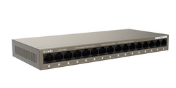 [TEG1016M] SWITCH DE 16 PUERTOS A 10/100/1000 MBPS | SWITCH NO ADMINISTRABLE | CAPACIDAD DE CONMUTACIÓN: 32 GBPS | TASA DE REENVÍO DE PAQUETES: 23,8 MBPS | 6KV EXCELENTE PROTECCIÓN CONTRA RAYOS PARA TODOS LOS PUERTOS | MARCA TENDA
