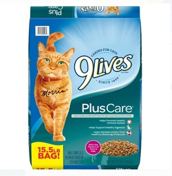 [CPG9LIVE7KG] COMIDA SECA PARA GATOS / SABOR DE ATÚN Y HUEVO / BOLSA DE 7 KG / MARCA 9 LIVES PLUS CARE