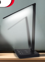 [LAMPARAHP] LAMPARA DE ESCRITORIO LED MULTIFUNCION: CARGADOR, PUERTO USB, 5 NIVELES DE INTENSIDAD DE LUZ, CARGADOR INALÁMBRICO PARA SMARTPHONE. MARCA HOME PLUS